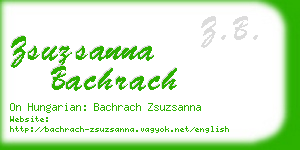 zsuzsanna bachrach business card